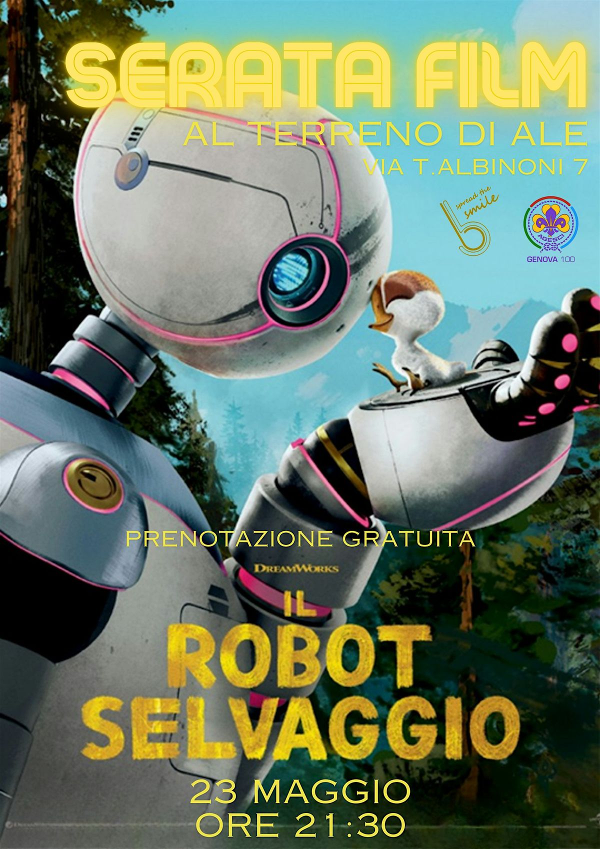 SERATA FILM AL TERRENO: IL ROBOT SELVAGGIO, 23 May | Event in Genova | AllEvents