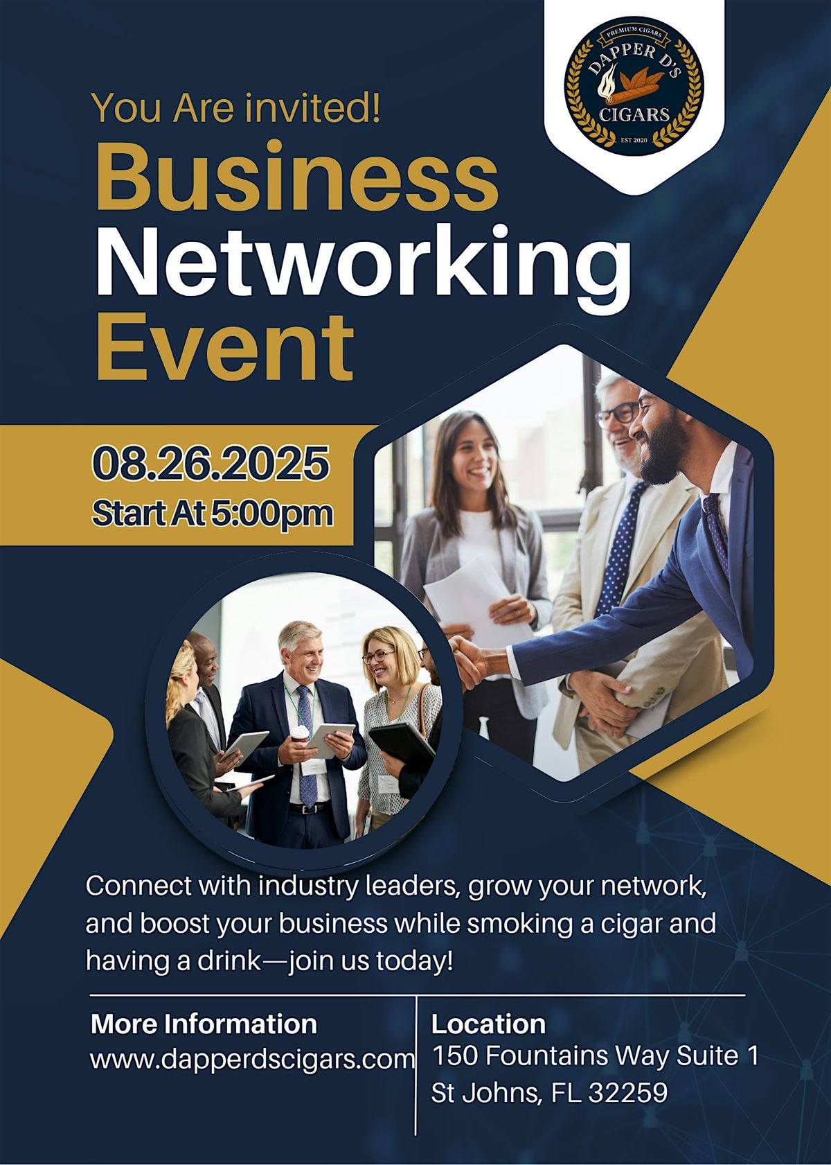Cigars & Networking Event - St Johns, 26 August | Event in ST JOHNS | AllEvents