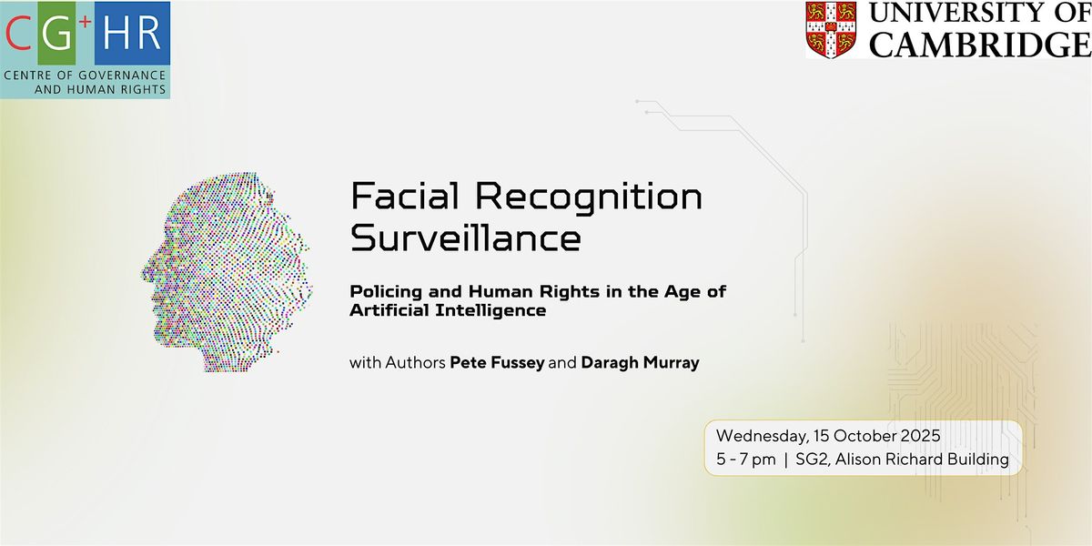 Book Talk: Policing and Human Rights in the Age of Artificial Intelligence, 15 October | Event in Cambridge