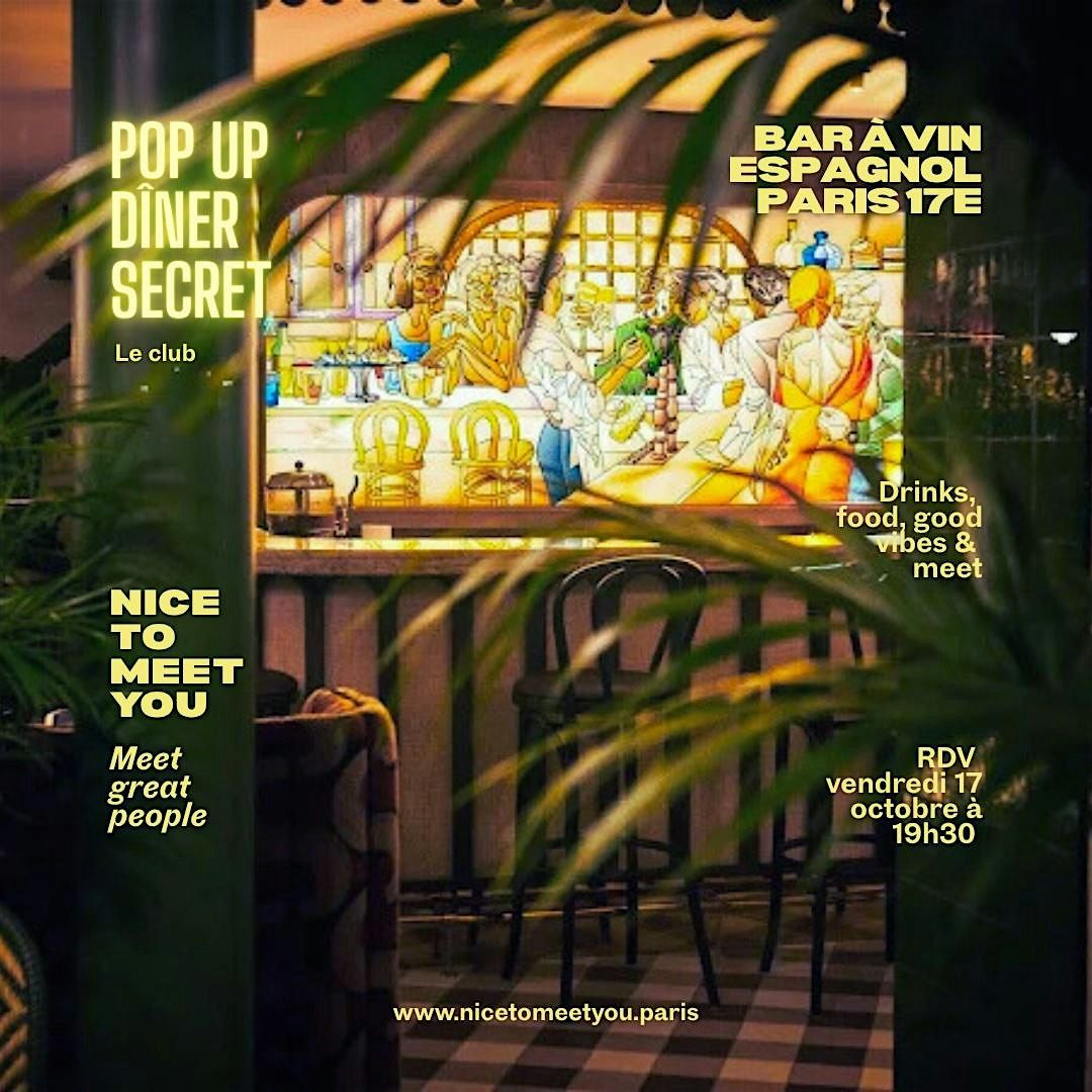 Pop up Diner secret - Soirée célibataires, 17 October | Event in Paris | AllEvents