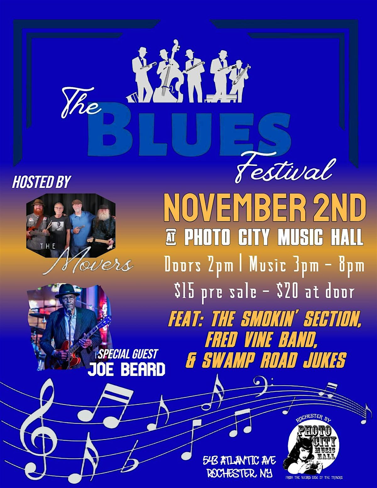 The Blues Fest - Fall 2025 - w/ Joe Beard - Hosted by: The Movers, 2 November | Event in Rochester | AllEvents