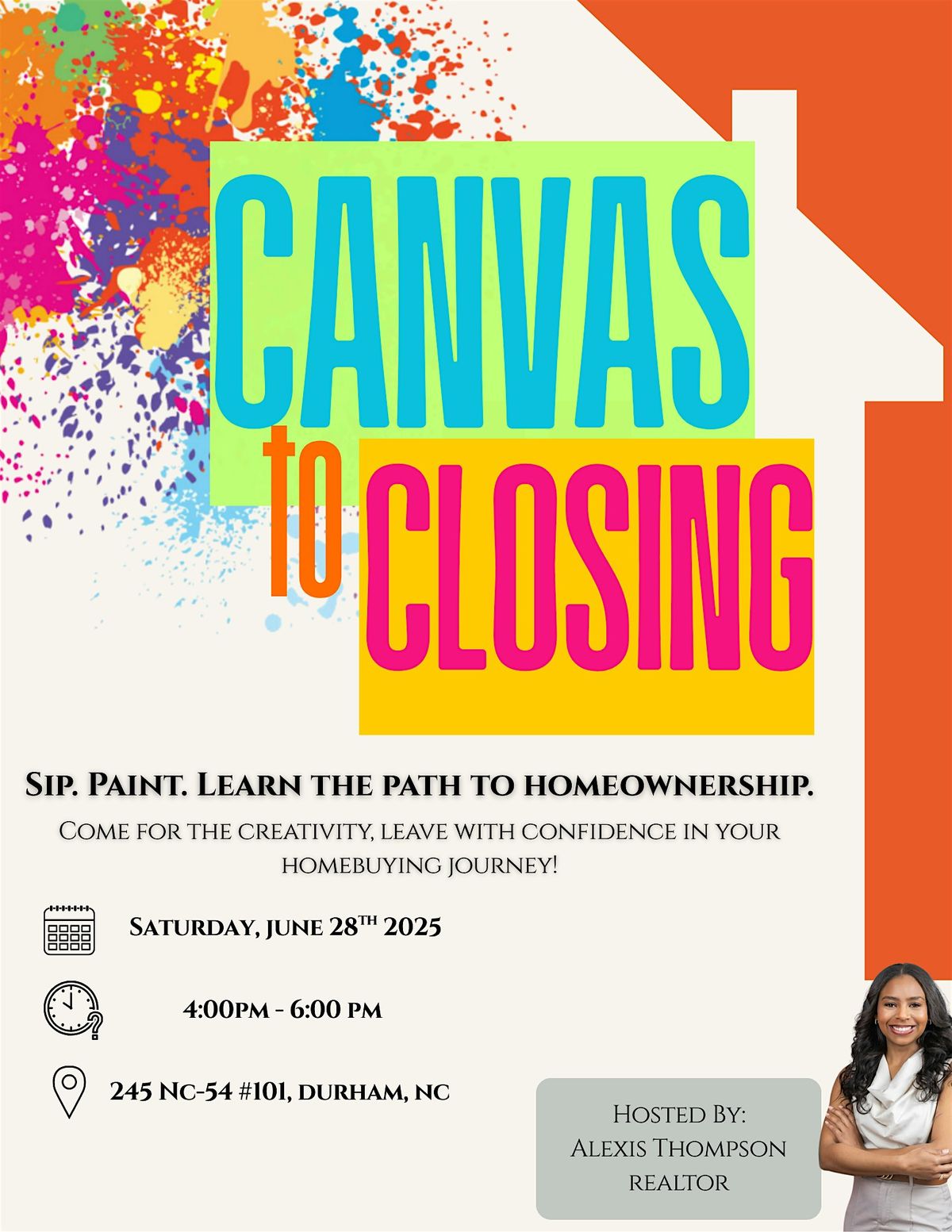 From Canvas to Closing: Paint & Sip Homebuyer Workshop, 28 June | Event in Durham | AllEvents