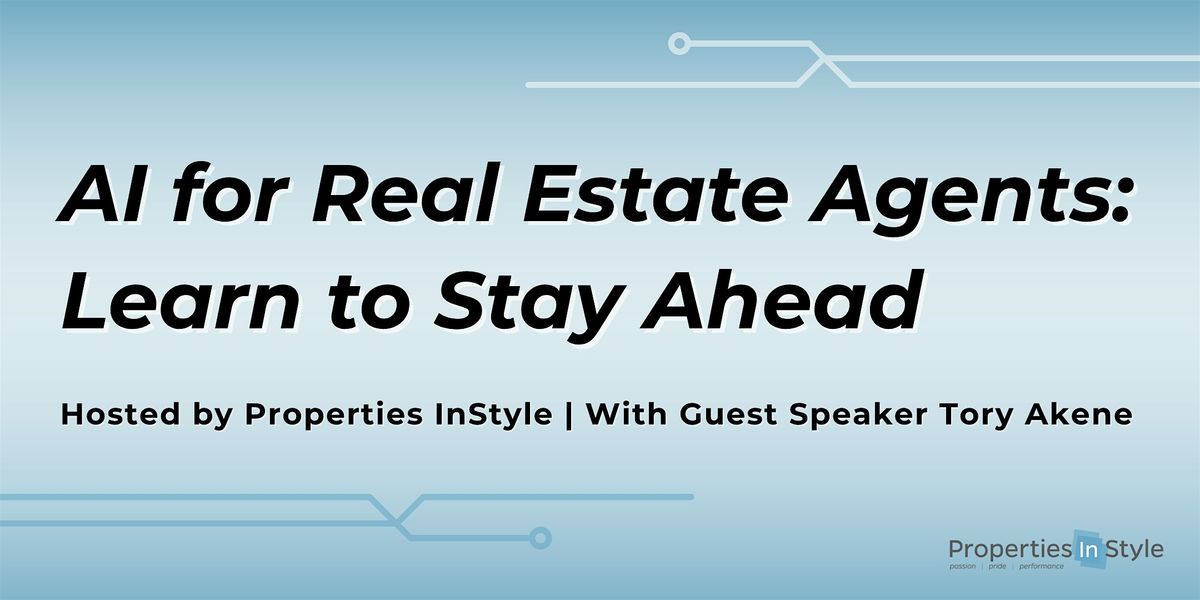 AI for Real Estate Agents:  Learn to Stay Ahead, 11 September | Event in Toronto | AllEvents