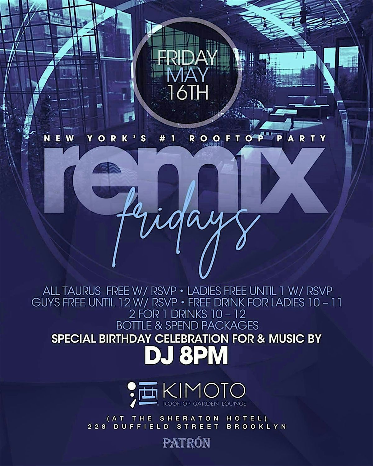 Remix Friday @Kimoto Lounge & Rooftop (MOSP Event), 16 May | Event in Brooklyn | AllEvents