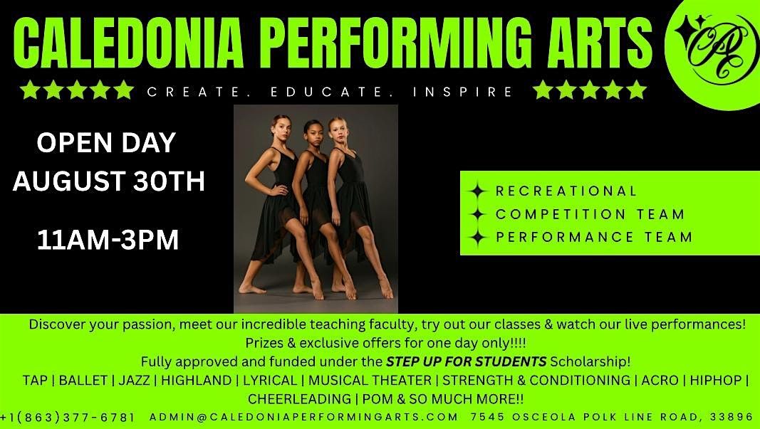 Caledonia Performing Arts Open Day, 30 August | Event in Davenport | AllEvents