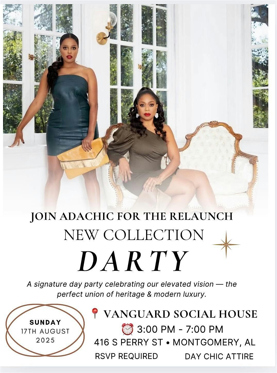 AdaChic Relaunch New Collection DARTY, 17 August | Event in Montgomery | AllEvents