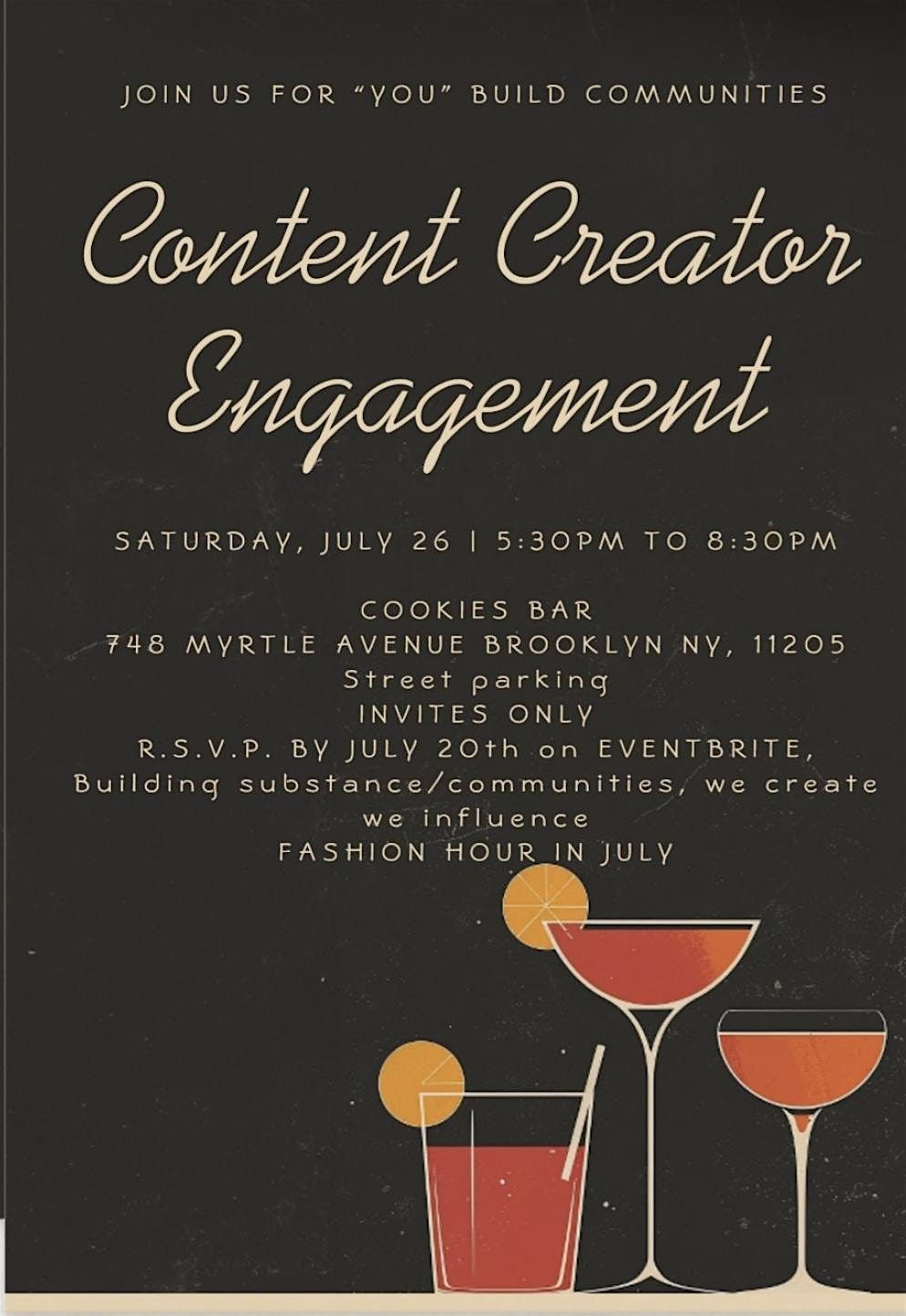 “YOU” build communities CC engagement, 26 July | Event in Brooklyn | AllEvents