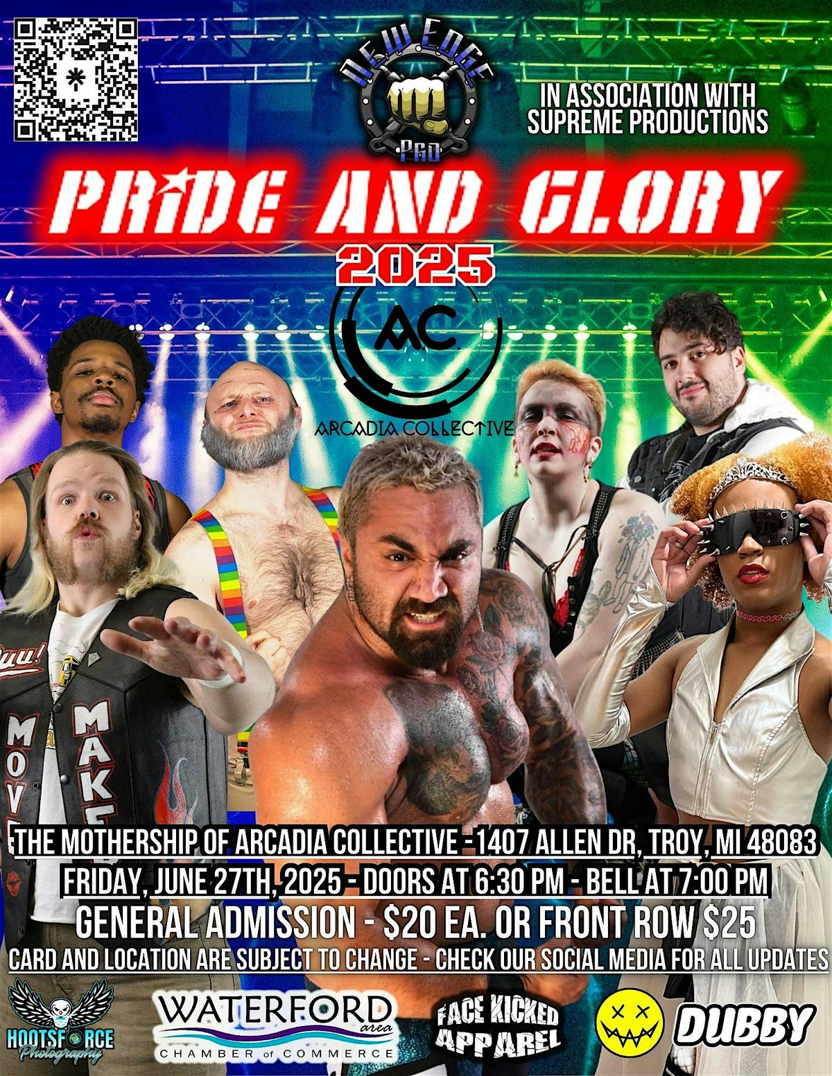 New Edge Pro Wrestling Presents: PRIDE & GLORY 2025, 27 June | Event in Troy | AllEvents