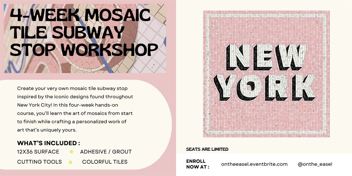 4-Week Mosaic Tile Subway Stop Workshop - Long Island City, NYC, 5 November | Event in Queens | AllEvents