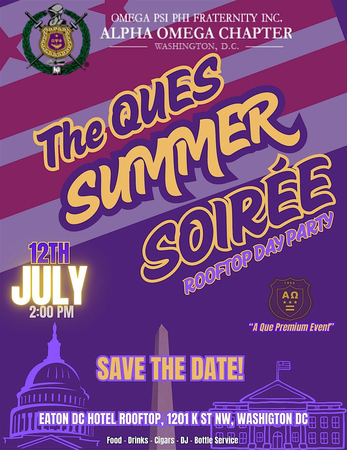 The QUES Summer Soiree Rooftop Day Party!, 12 July | Event in Washington | AllEvents
