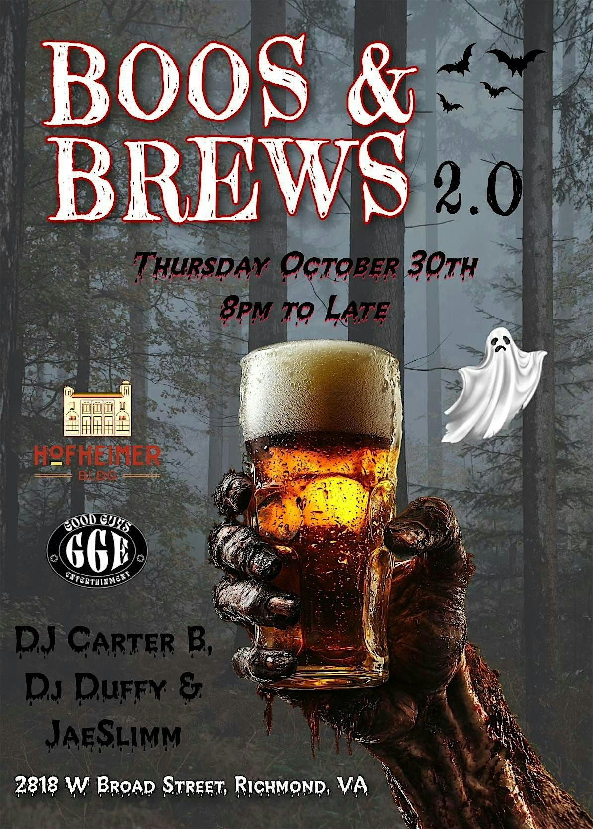 BOOS & BREWS 2.0 at The Hof, 30 October | Event in Richmond | AllEvents