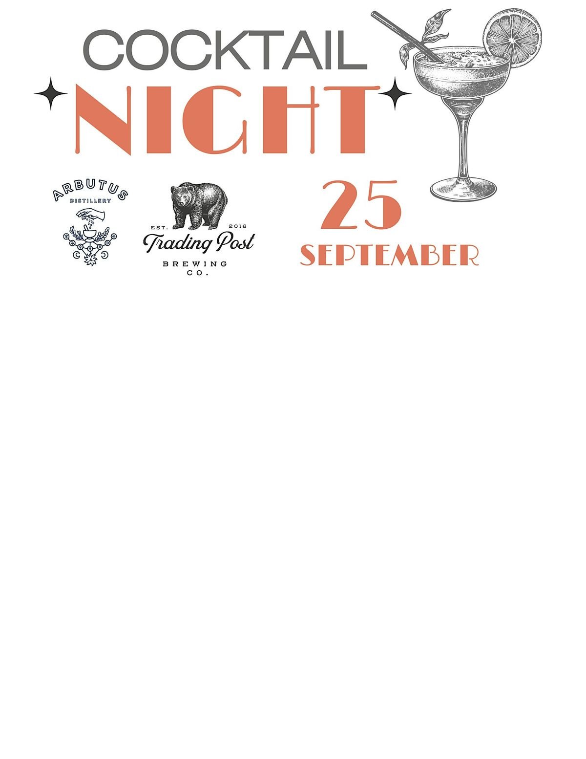 Cocktail Workshop at Trading Post Abbotsford, 25 September | Event in Abbotsford | AllEvents