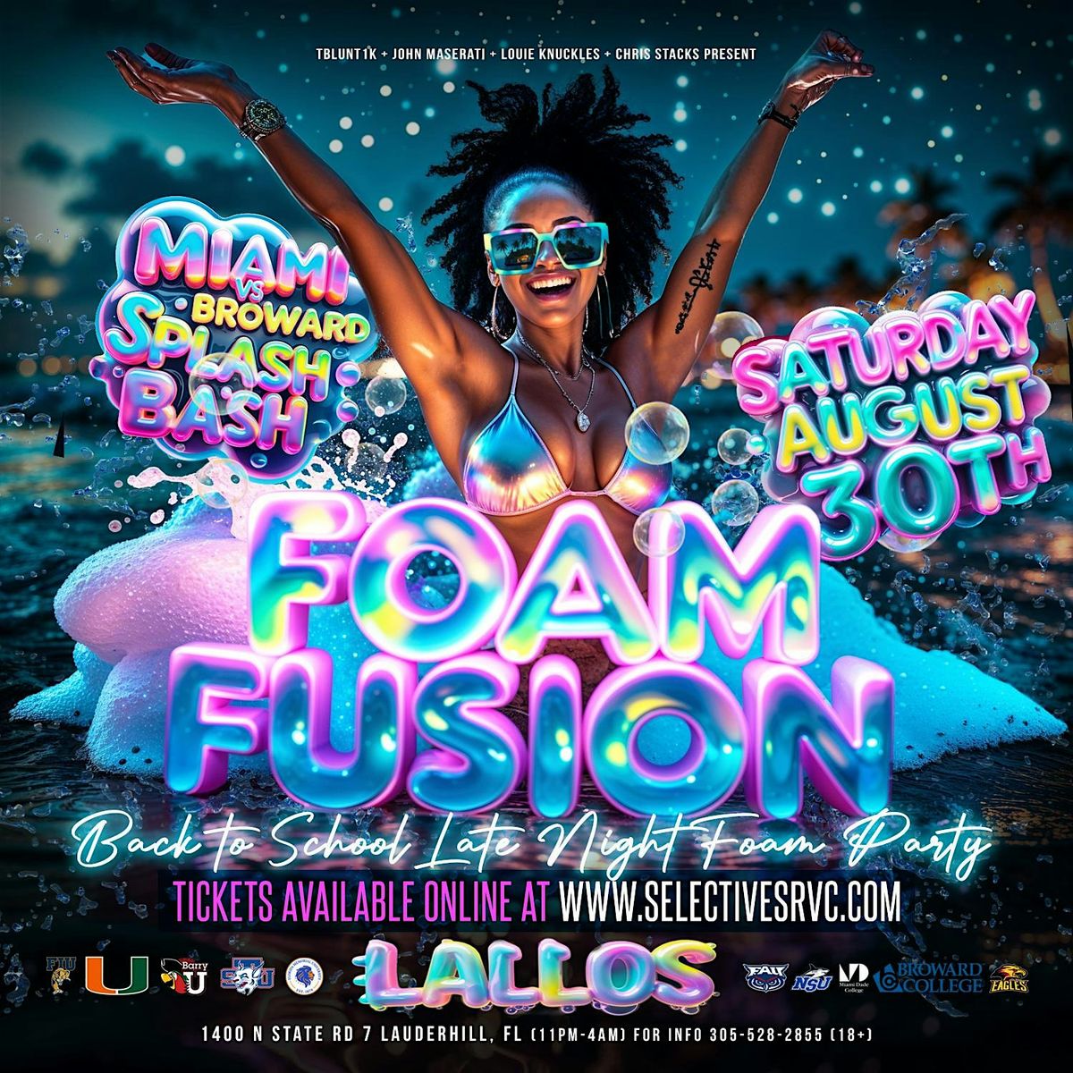 Foam Fusion: Back to School Late Night Foam Party, 30 August | Event in Lauderhill | AllEvents