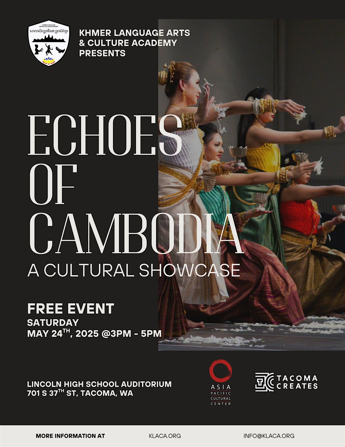 ECHOES OF CAMBODIA CULTURAL SHOWCASE, 24 May | Event in Tacoma | AllEvents
