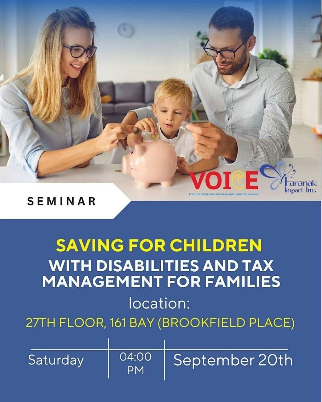 Complimentary Financial Session, Focus : Children with Disability, 20 September | Event in Toronto | AllEvents