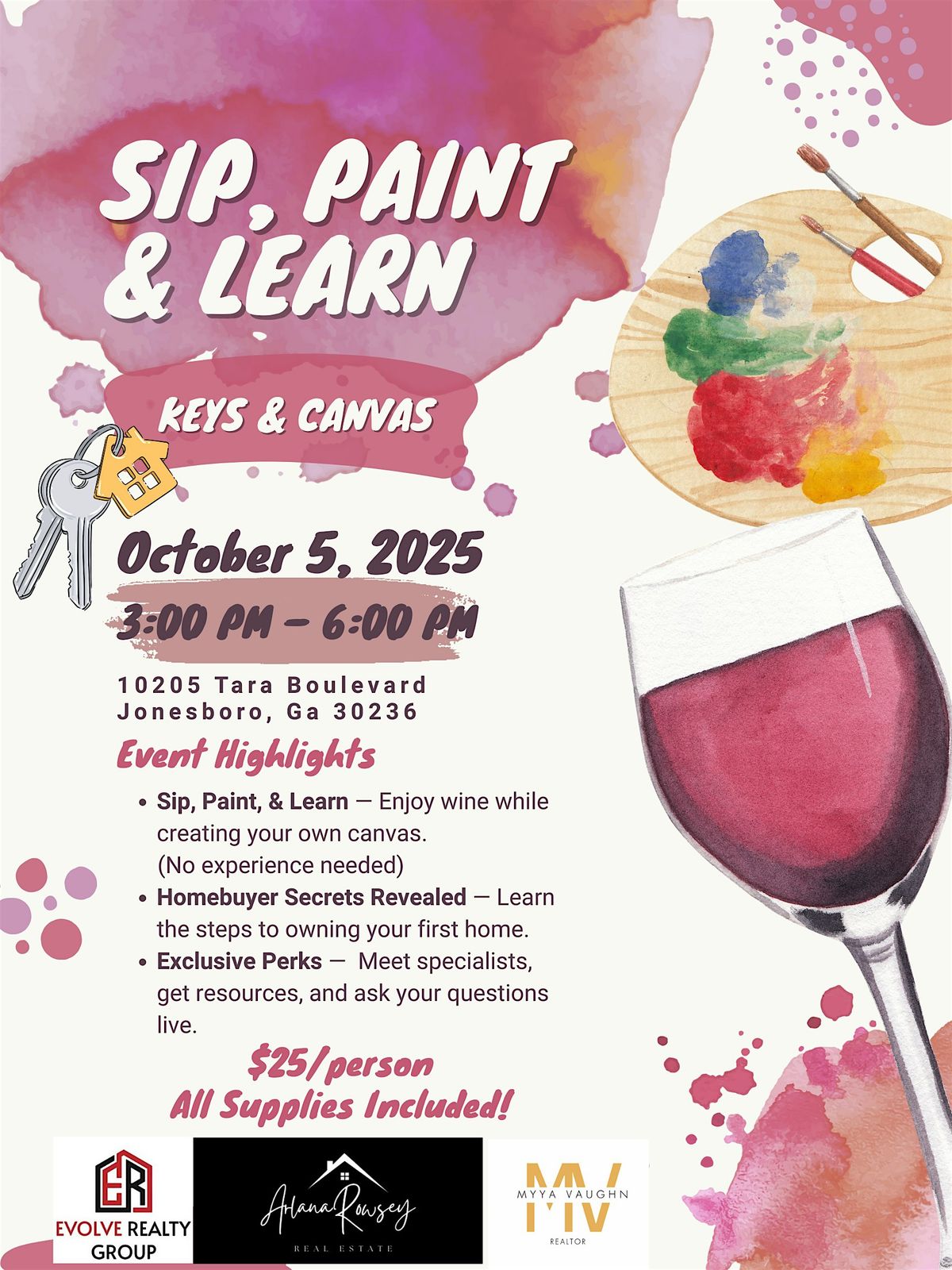 Sip , Paint & Learn, 5 October | Event in Jonesboro | AllEvents