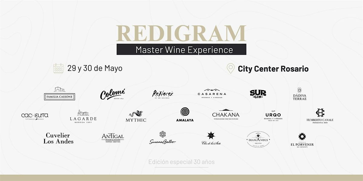 Redigram Master Wine Experience, 29 May | Event in Rosario | AllEvents