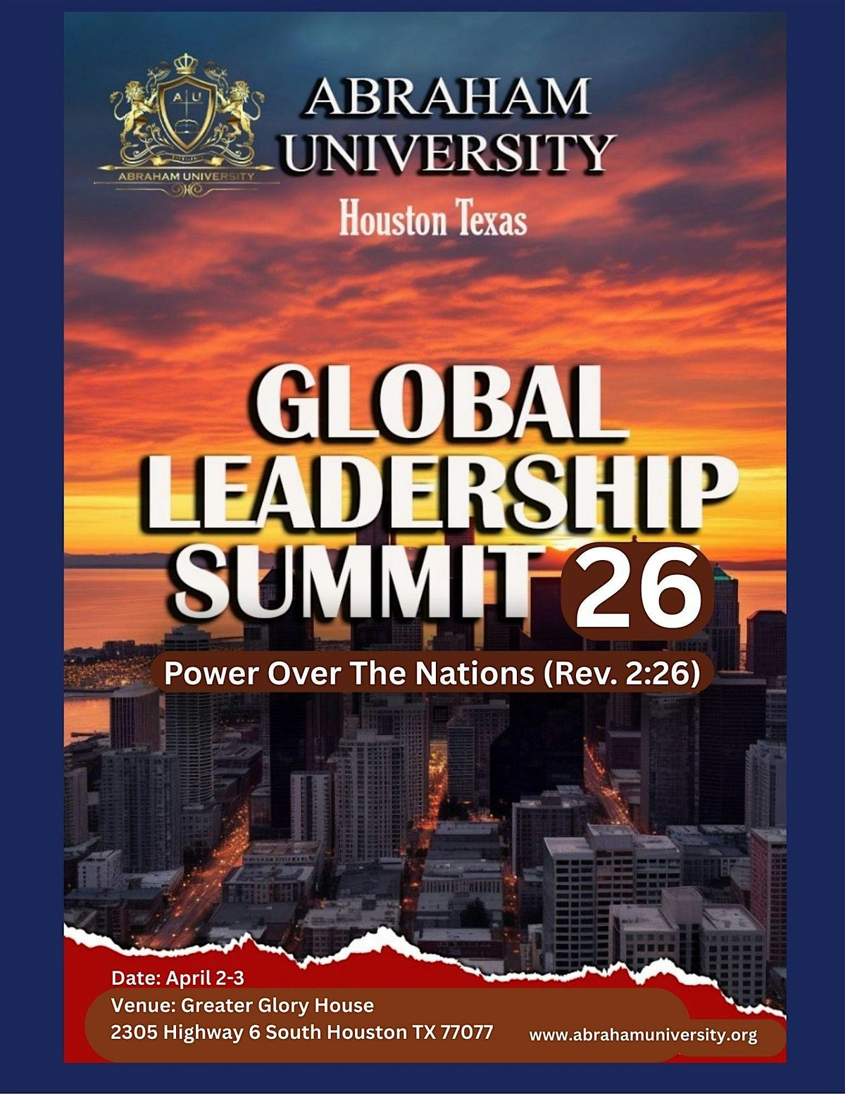 Global Leadership Summit 2026, 2 April | Event in Houston | AllEvents