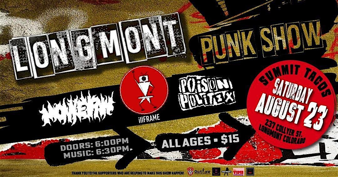 Poison Politix w/illFRAME and MONKEYPAW, 23 August | Event in Longmont | AllEvents