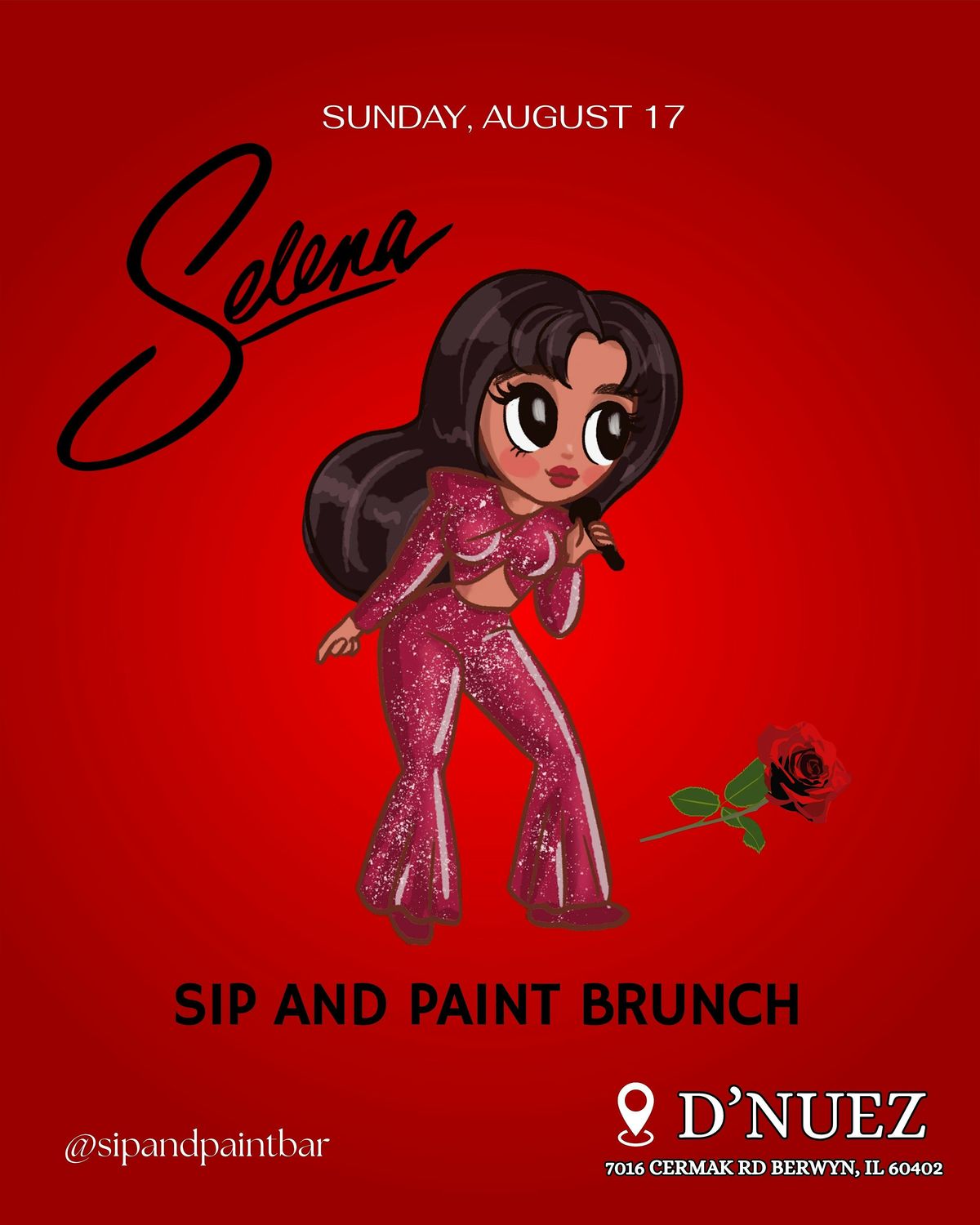 Selena sip and paint, 17 August | Event in Berwyn | AllEvents
