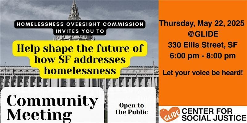 SF Homeless Oversight Commission Community Meeting, 22 May | Event in San Francisco | AllEvents