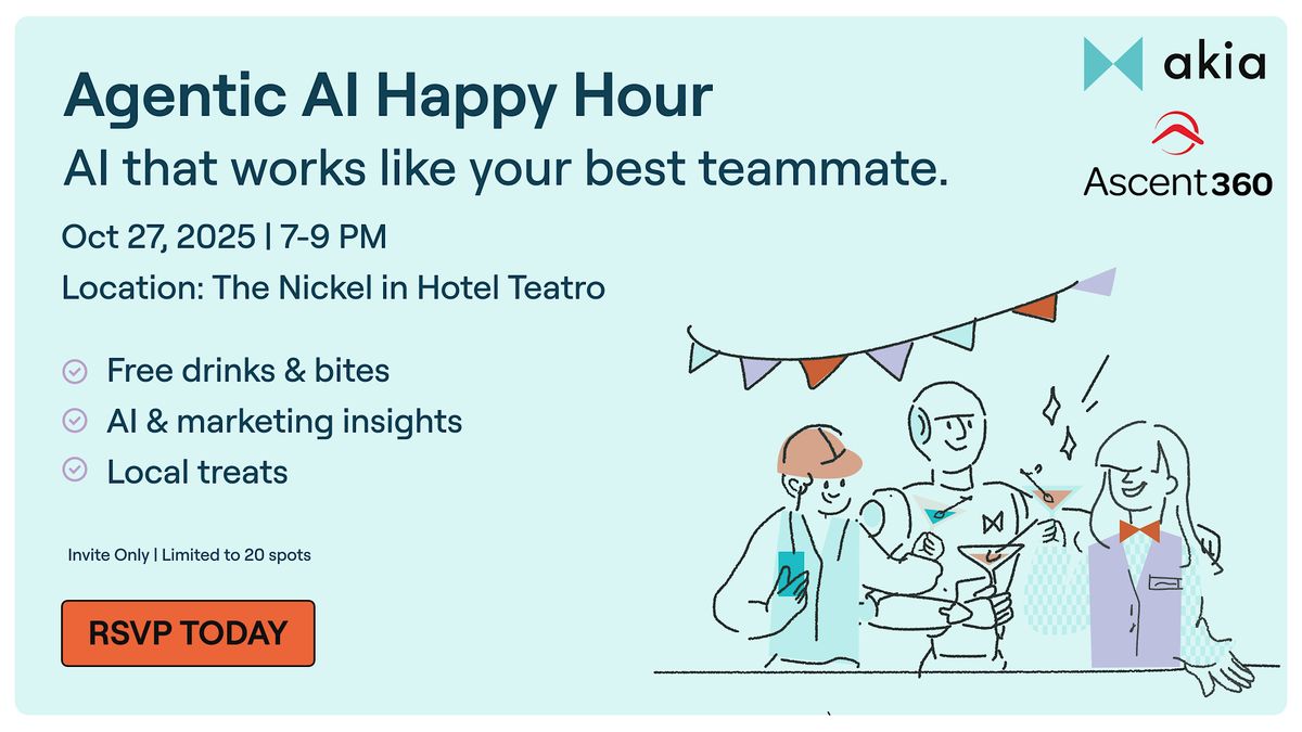 Akia & Ascent360 AI Happy Hour, 27 October | Event in Denver | AllEvents