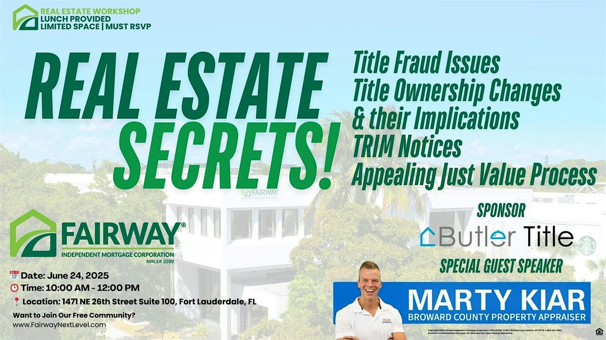 Lunch & Learn with Special Guest Marty Kiar - Broward Property Appraiser!, 24 June | Event in Fort Lauderdale