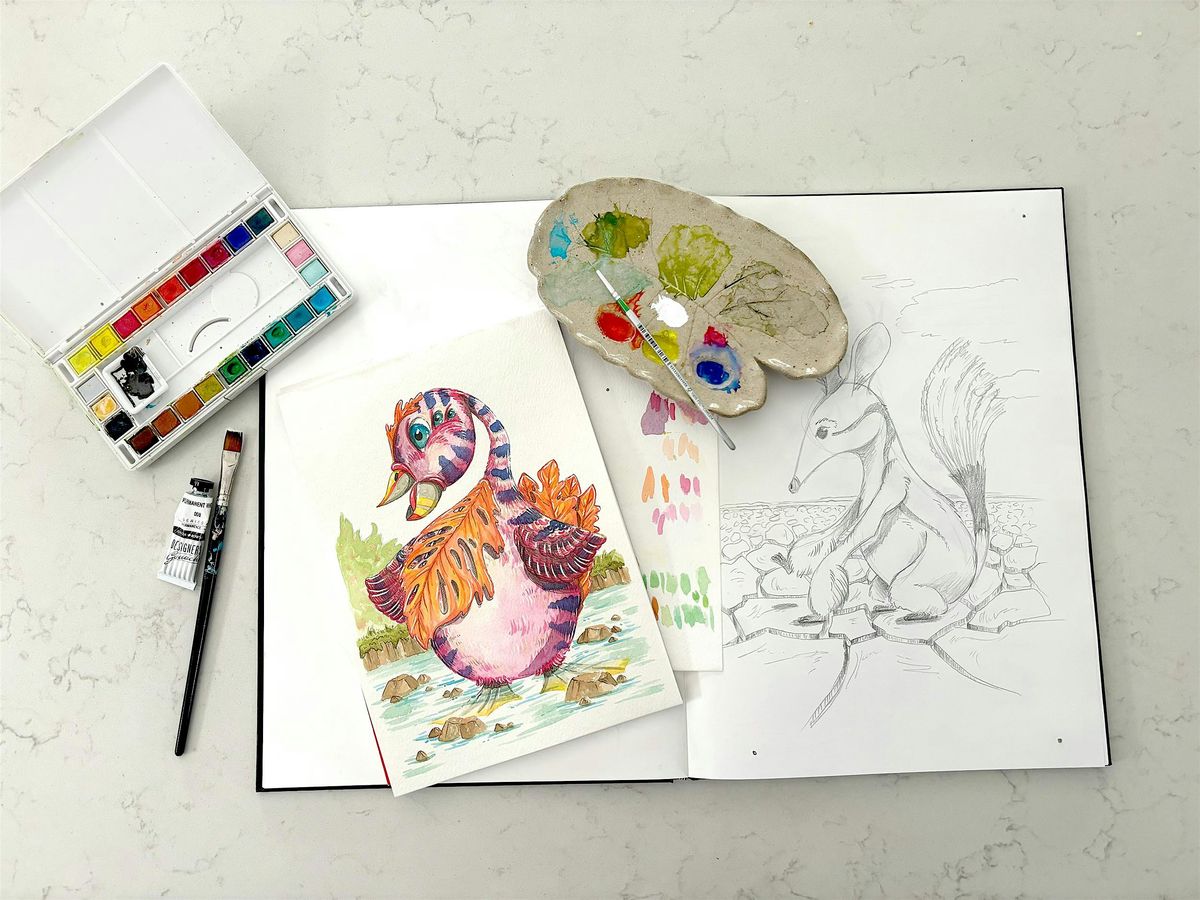 Curious Creatures Watercolour Workshop, 8 July | Event in Adelaide | AllEvents