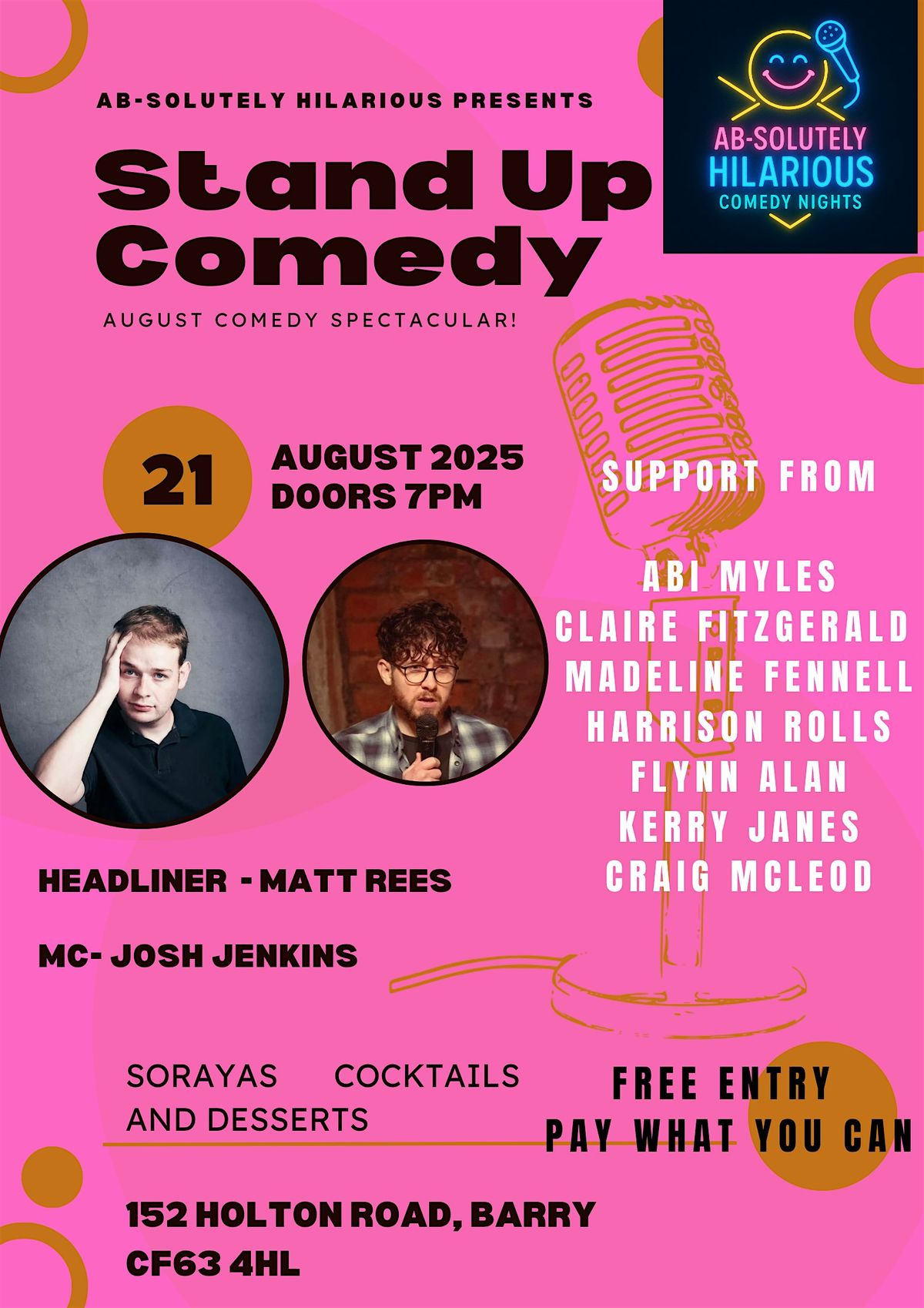 Ab-Solutely Hilarious Summer Comedy Night, 21 August | Event in Barry | AllEvents
