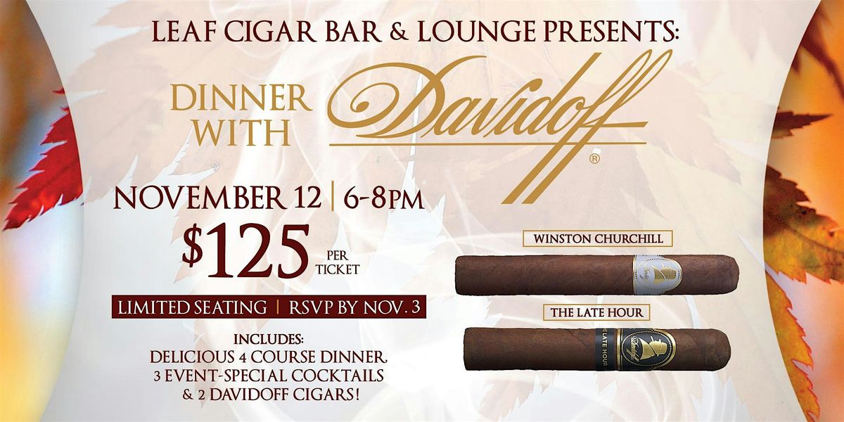 Dinner with Davidoff, 12 November | Event in Easton | AllEvents