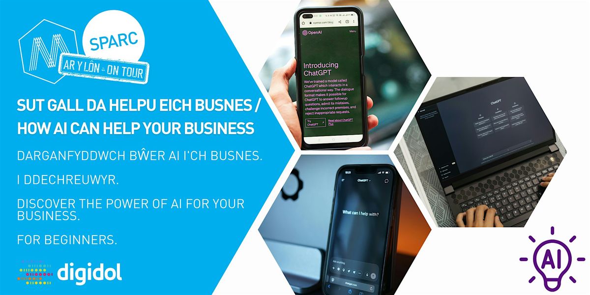 Sut Gall DA Helpu Eich Busnes | How AI Can Help Your Business, 6 November | Event in Bangor | AllEvents