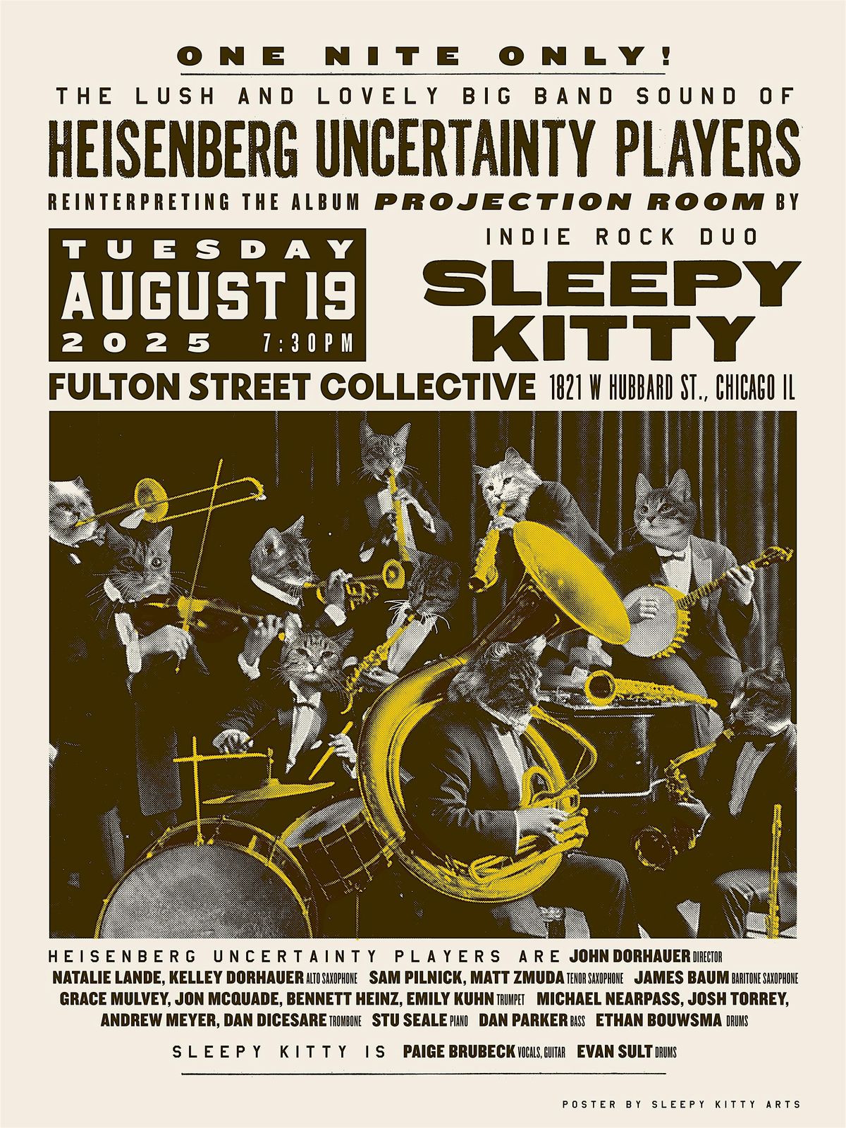 Heisenberg Uncertainty Players with Sleepy Kitty Live at FSC, 19 August | Event in Chicago | AllEvents
