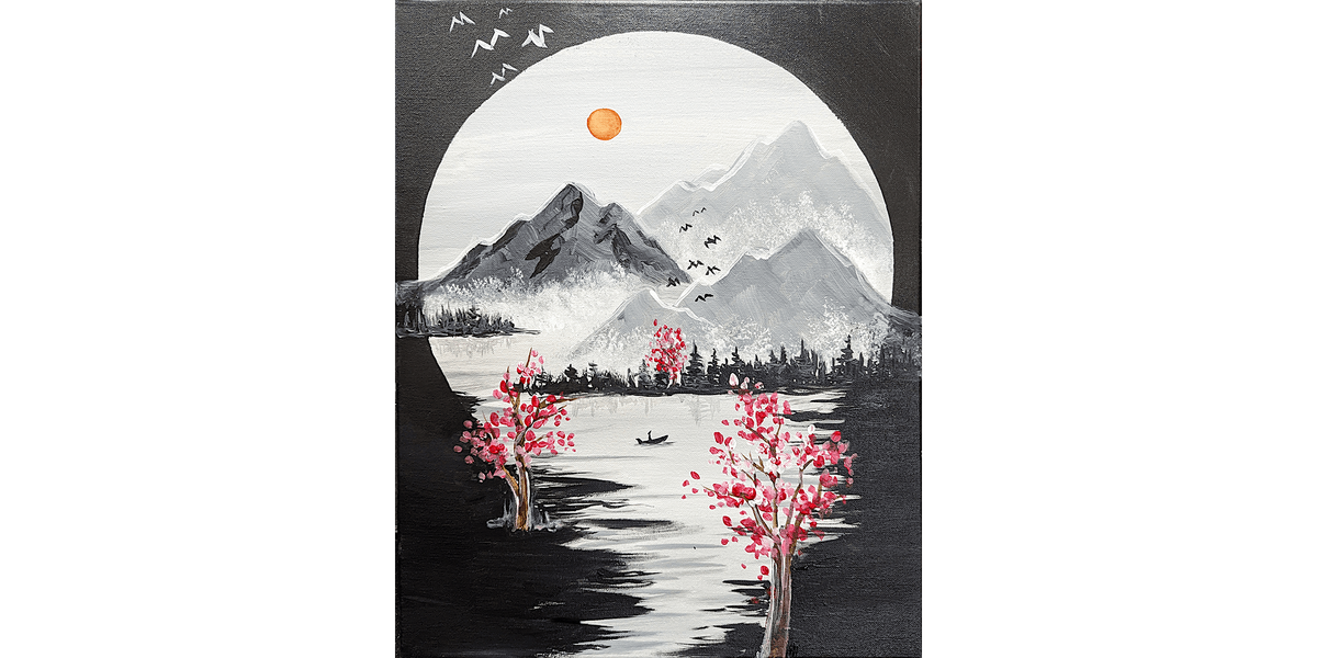 Mountain Scene - Paint and Sip in Houston | Classpop!™, 21 August | Event in Katy | AllEvents