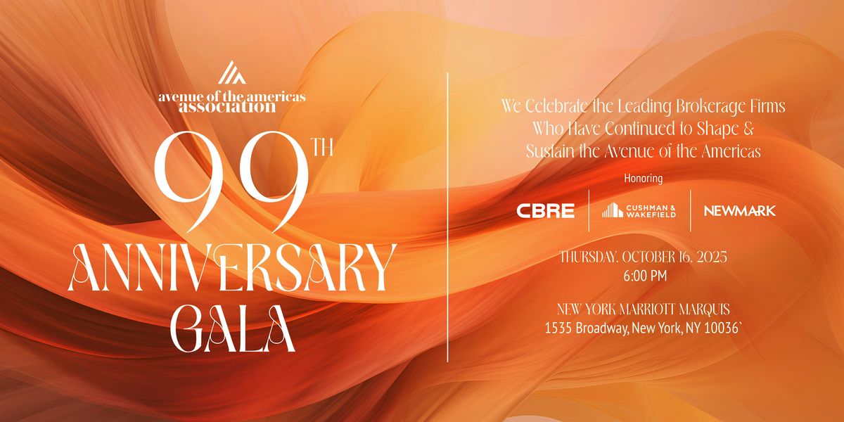 Avenue of the Americas 99th Anniversary Gala, 16 October | Event in New York | AllEvents
