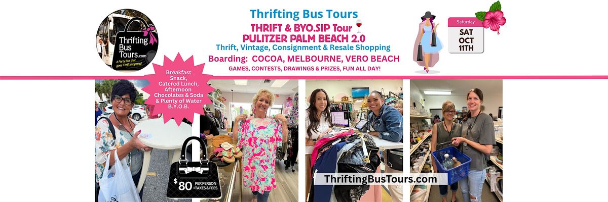 10/11 Thrifting Bus Cocoa, Melbourne, Vero shops Pulitzer Palm Beach 2.0, 11 October | Event in Cocoa | AllEvents