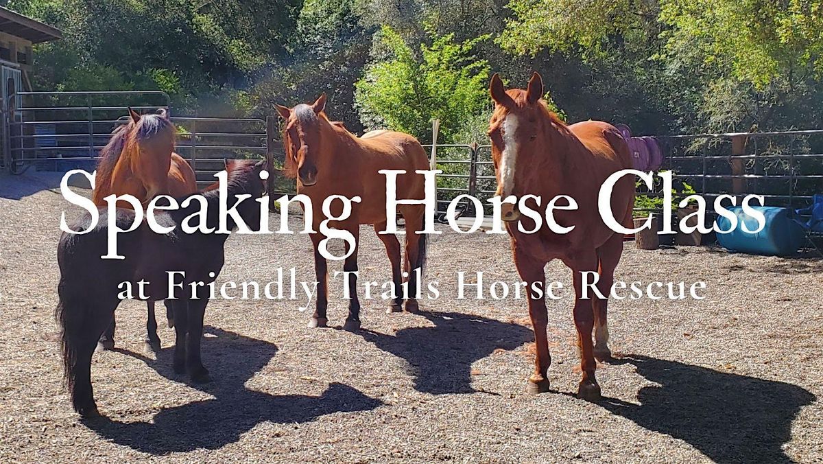 SPEAKING HORSE: TMJ and Stress in Horses and Humans, 31 May | Event in Woodacre | AllEvents