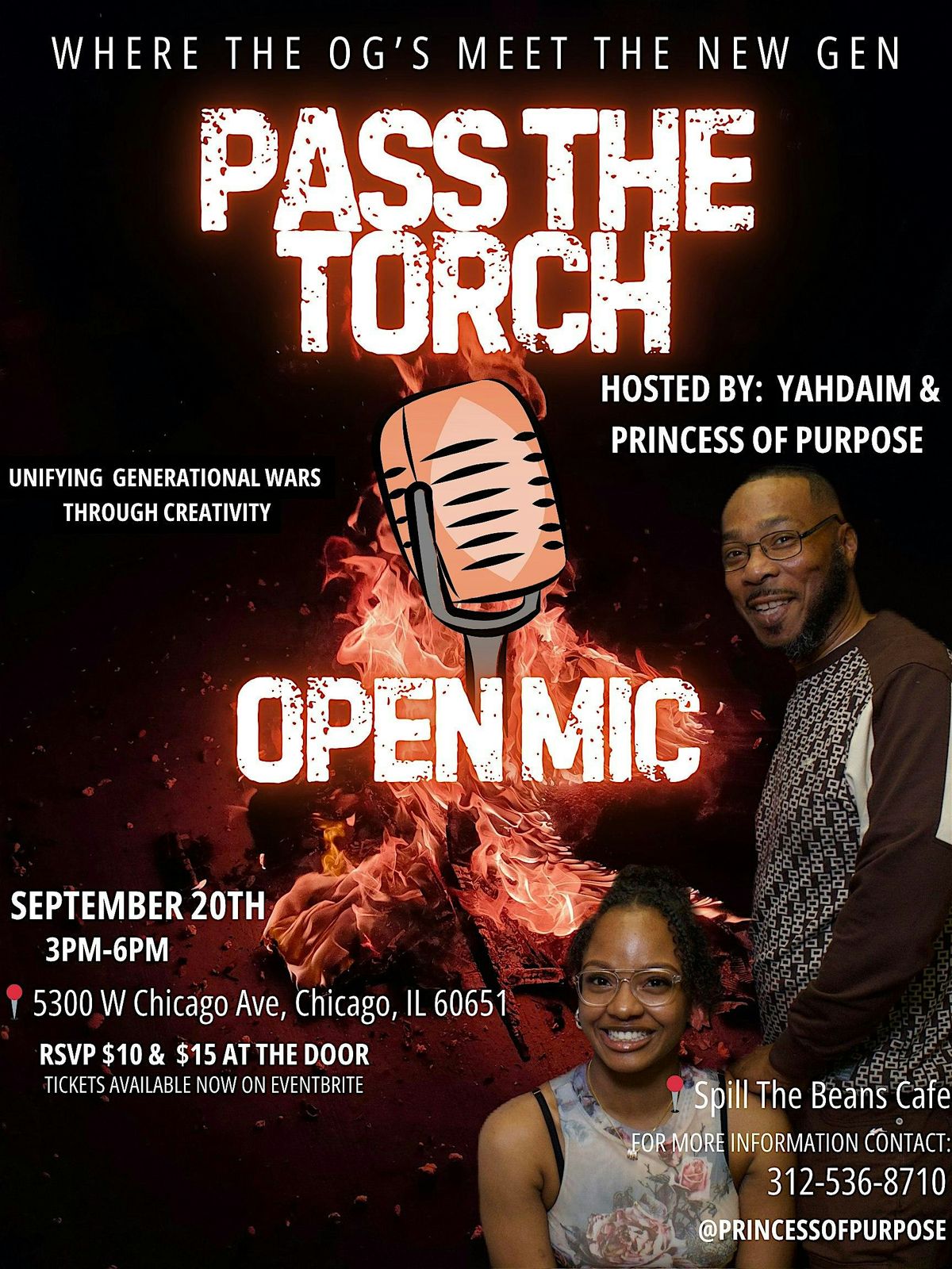 Pass The Torch Open Mic, 20 September | Event in Chicago | AllEvents