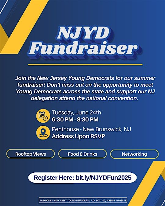 NJYD Summer Fundraiser, 24 June | Event in New Brunswick | AllEvents