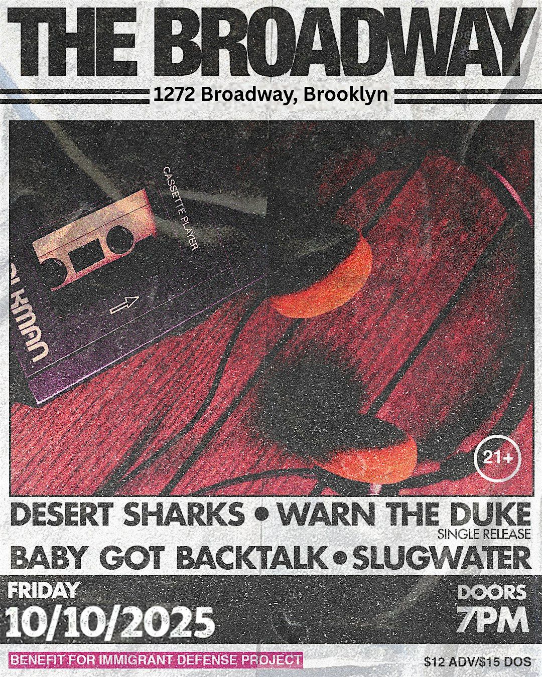 Desert Sharks w/ Warn The Duke, Baby Got Backtalk + Slugwater, 10 October | Event in Brooklyn | AllEvents