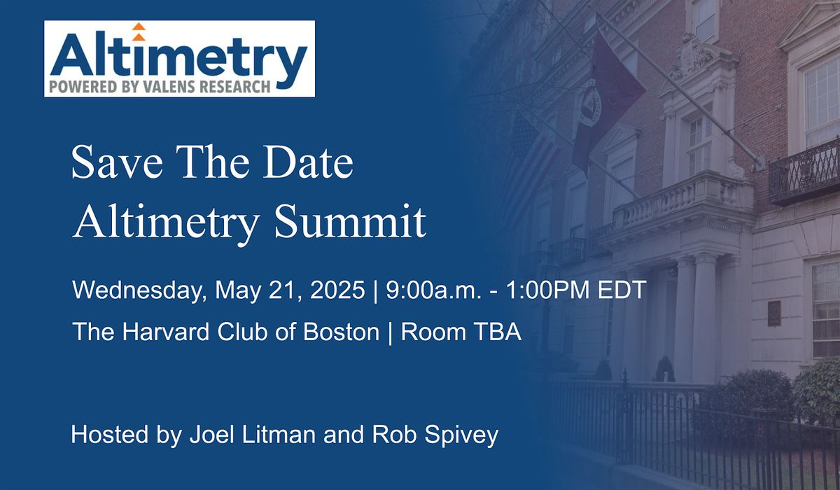 Altimetry Summit May 2025, 21 May | Event in Boston | AllEvents