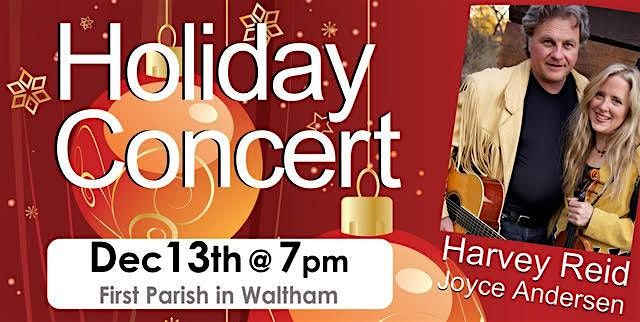 Holiday Concert with Harvey Reid and Joyce Andersen, 13 December | Event in Waltham | AllEvents