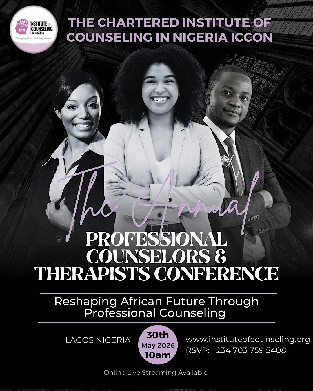 THE ANNUAL PROFESSIONAL COUNSELORS & THERAPISTS CONFERENCE, 30 May | Event in Lagos | AllEvents