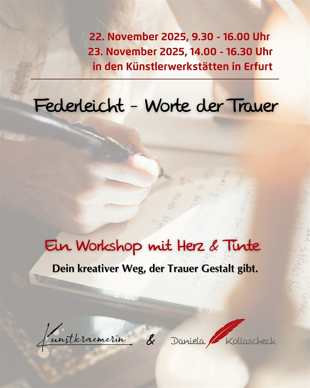 Workshop  "Federleicht- Worte der Trauer", 22 November | Event in Erfurt | AllEvents