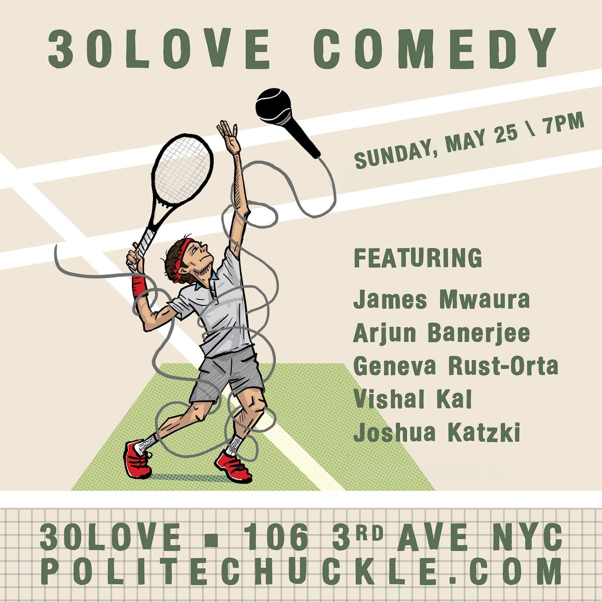 30Love Comedy Night, 25 May | Event in New York | AllEvents
