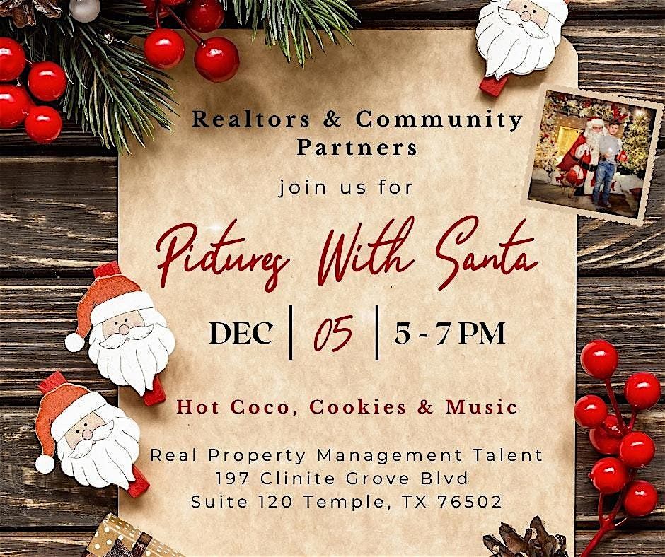 Pictures With Santa hosted by Real Property Management Talent, 5 December | Event in Temple | AllEvents