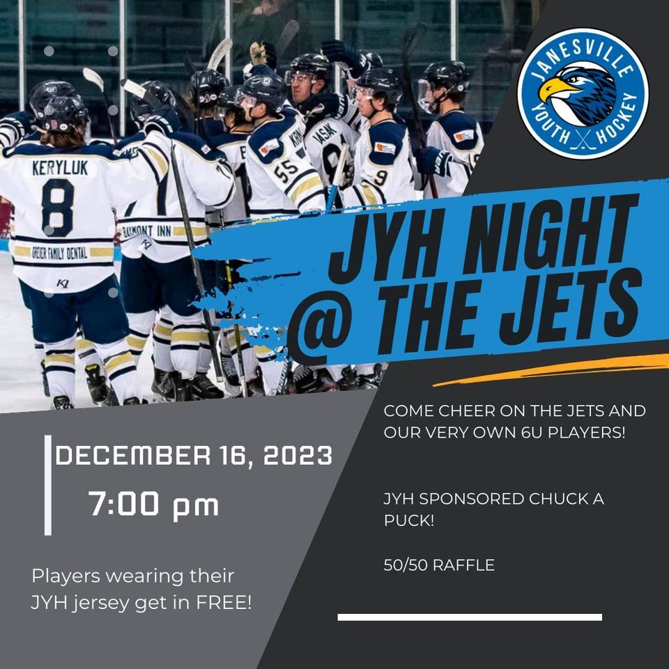 JYH Night at the Jets, Janesville Ice Arena, December 16 2023