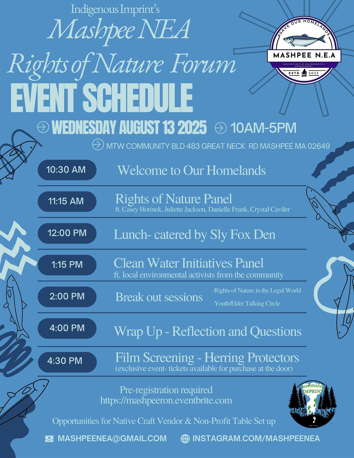 Mashpee NEA Rights of Nature Forum, 13 August | Event in Mashpee | AllEvents