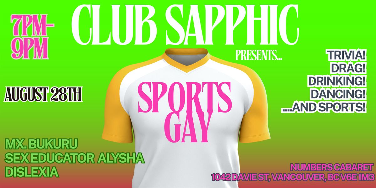 Club Sapphic - Sports Gay, 27 September | Event in Vancouver | AllEvents