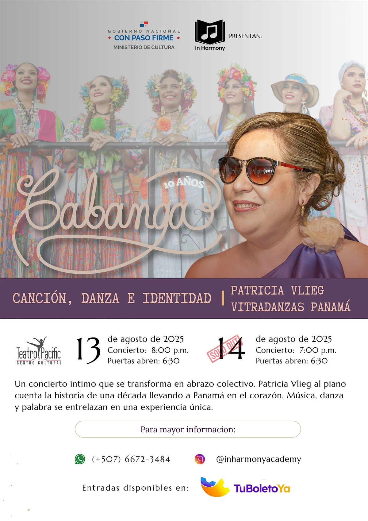 Copy of Concierto Canción, Danza e Identidad - Patricia Vlieg, 30 August | Event in Panamá | AllEvents