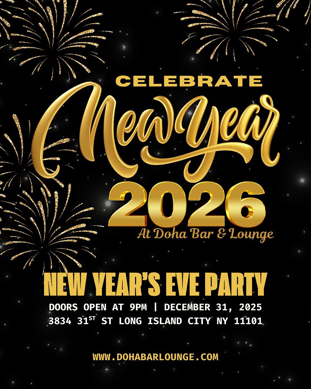 Experience the Magic of NYE 2026 at Doha – Where the Vibes Never End, 31 December | Event in Queens | AllEvents